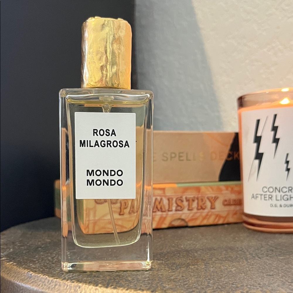 Rosa Milagrosa Mondo Mondo Perfume — Clear Bottle with Gold Cap